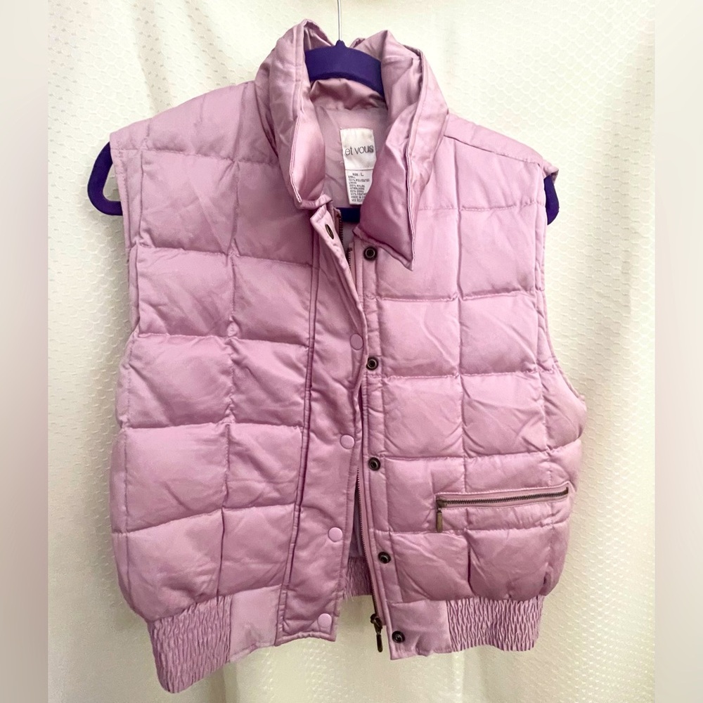 Et Vous Luxury quilted down vest